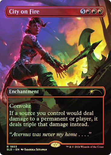 City on Fire (Rainbow Foil) [Secret Lair Drop Series]