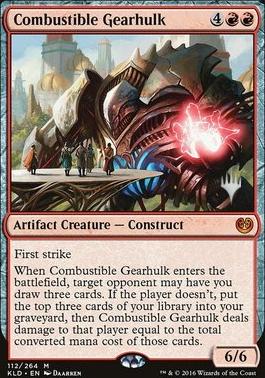 Combustible Gearhulk (Promo Pack) [Kaladesh Promos] [Foil]