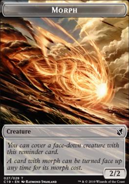 Saproling // Morph Double-Sided Token [Commander 2019 Tokens]