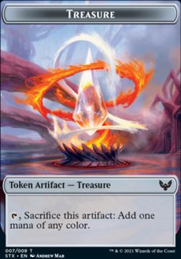 Construct (022) // Treasure Double-Sided Token [Commander 2021 Tokens]