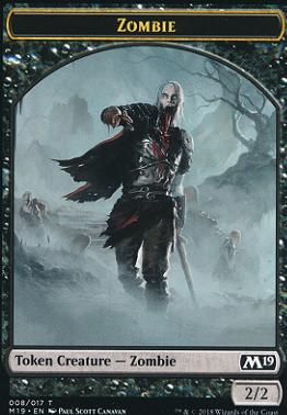 Knight // Zombie Double-Sided Token (Game Night) [Core Set 2019 Tokens]