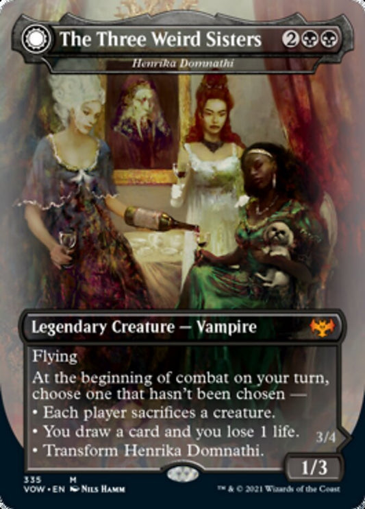 Henrika Domnathi // Henrika, Infernal Seer - The Three Weird Sisters // Fiends of Darkest Night [Innistrad: Crimson Vow] [Foil]