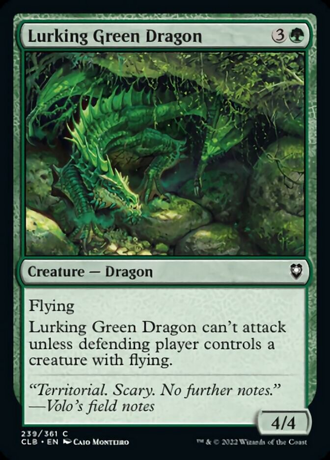 Lurking Green Dragon [Commander Legends: Battle for Baldur's Gate] [Foil]