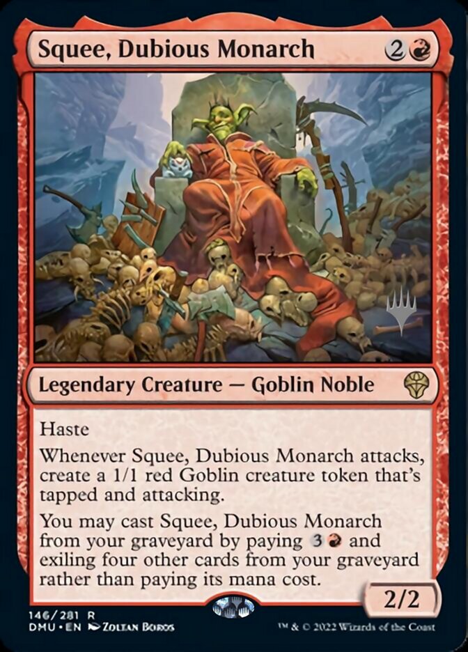 Squee, Dubious Monarch (Promo Pack) [Dominaria United Promos] [Foil]