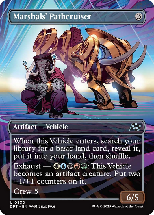 Marshals' Pathcruiser (Borderless) [Aetherdrift] [Foil]