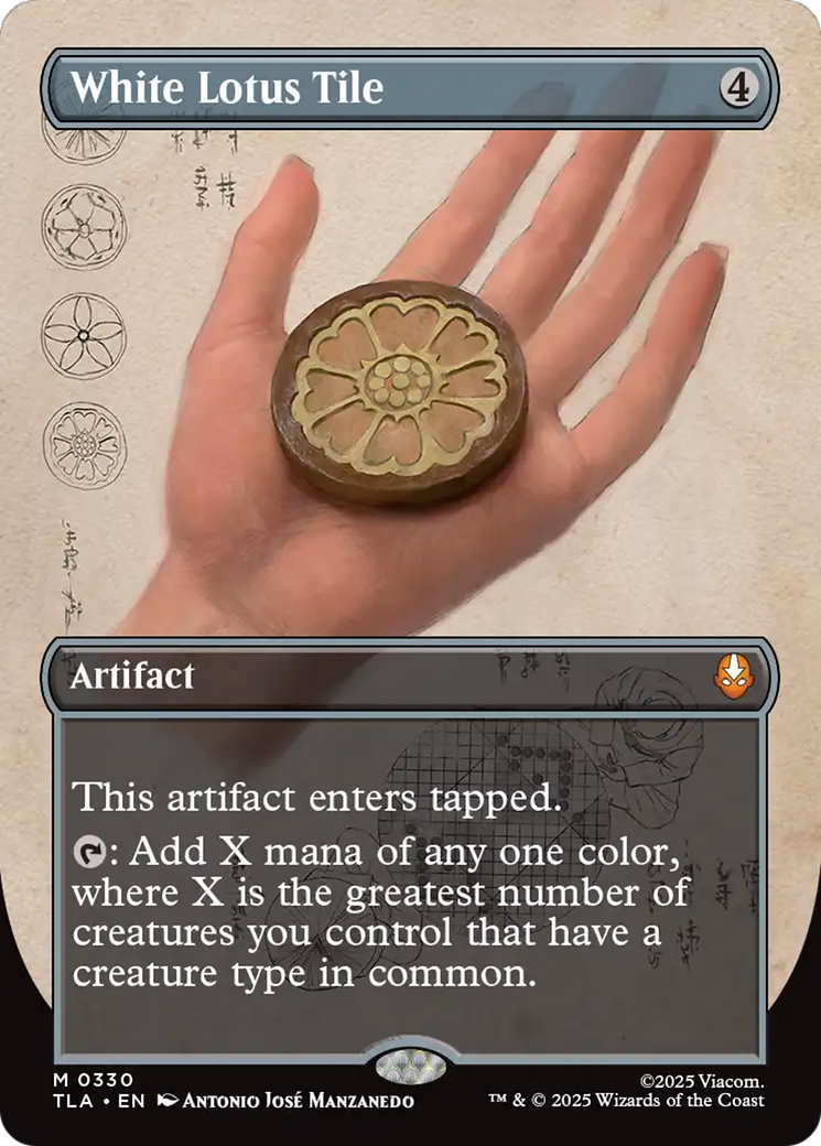 White Lotus Tile (Borderless) [Avatar: The Last Airbender] [Foil]