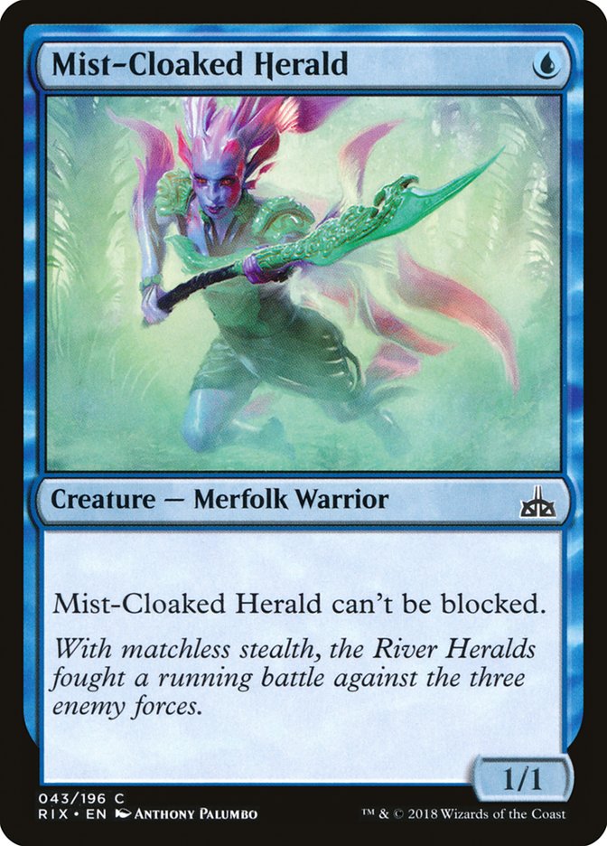 Mist-Cloaked Herald [Rivals of Ixalan] [Foil]