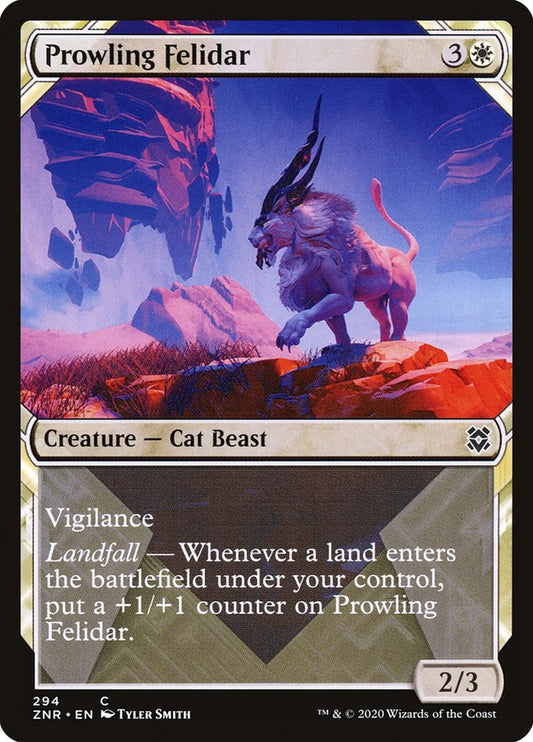 Prowling Felidar (Showcase) [Zendikar Rising] [Foil]