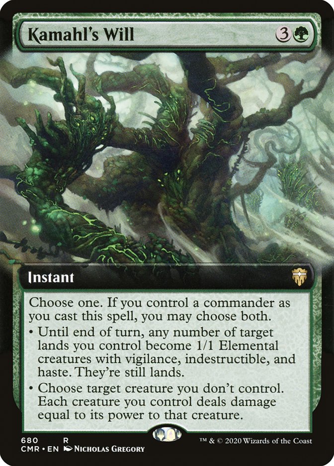 Kamahl's Will (Extended Art) [Commander Legends] [Foil]
