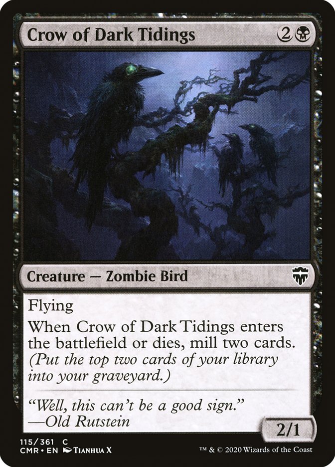 Crow of Dark Tidings [Commander Legends] [Foil]