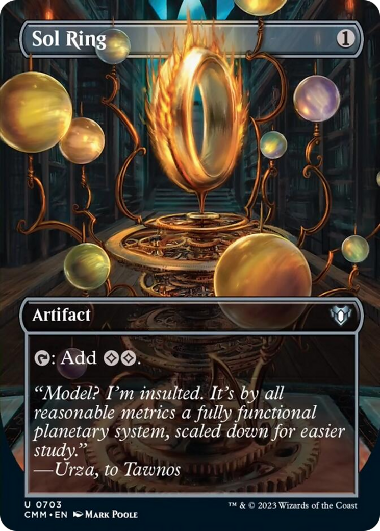 Sol Ring (Borderless Alternate Art) [Commander Masters] [Foil]