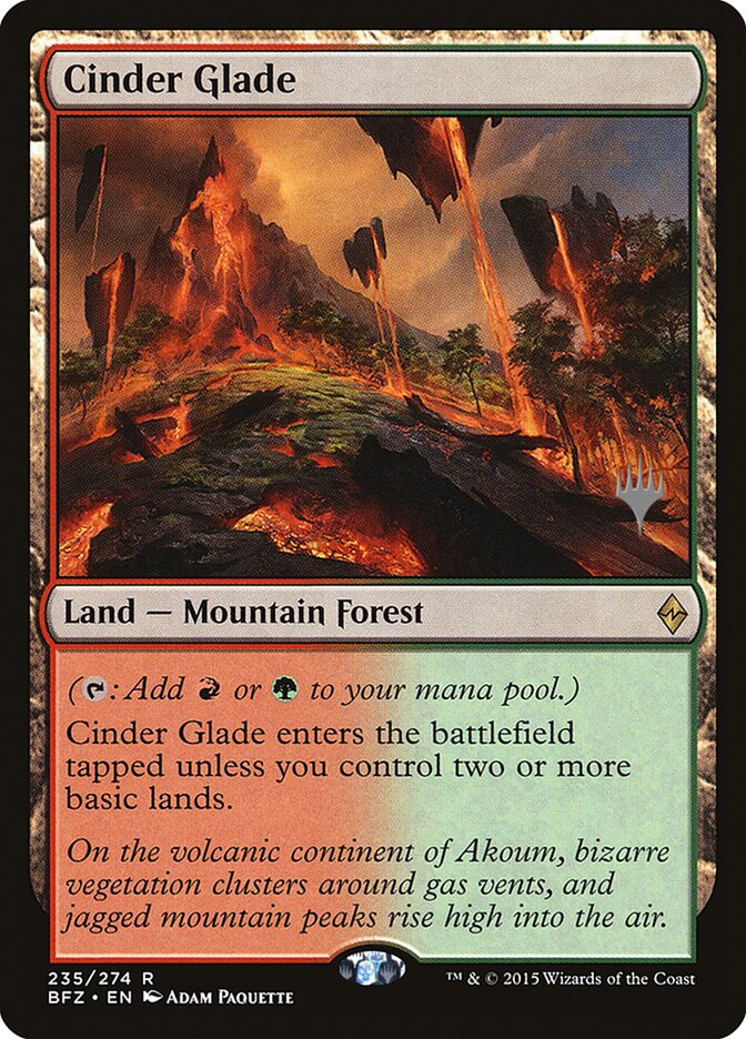 Cinder Glade (Promo Pack) [Battle for Zendikar Promos] [Foil]