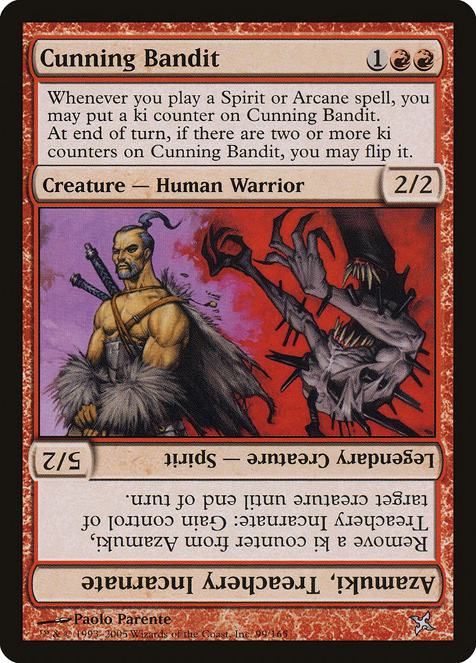 Cunning Bandit // Azamuki, Treachery Incarnate [Betrayers of Kamigawa] [Foil]