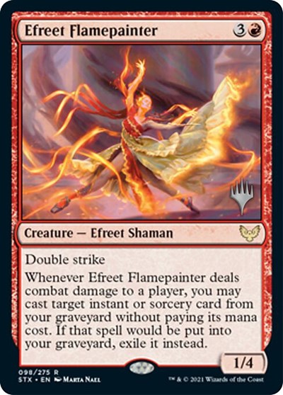 Efreet Flamepainter (Promo Pack) [Strixhaven: School of Mages Promos] [Foil]