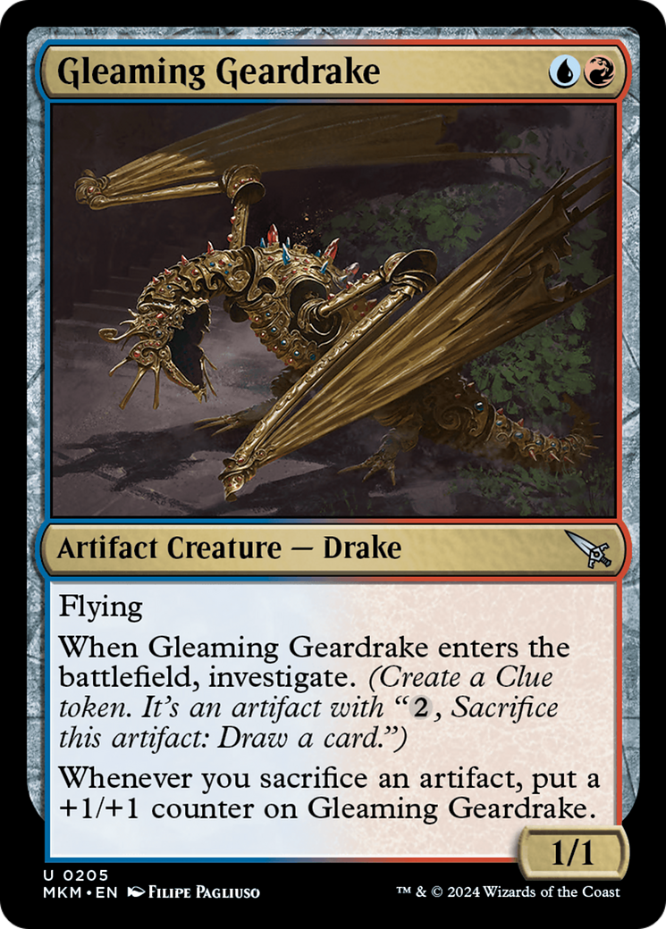 Gleaming Geardrake [Murders at Karlov Manor] [Foil]