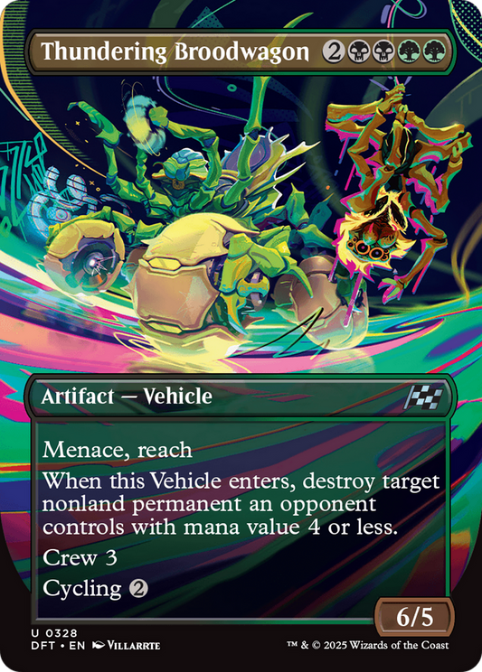 Thundering Broodwagon (Borderless) [Aetherdrift] [Foil]