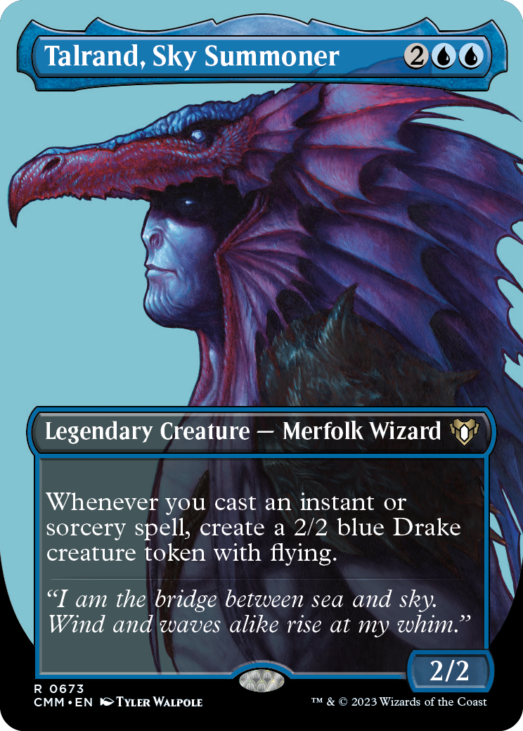 Talrand, Sky Summoner (Borderless Profile) [Commander Masters] [Foil]