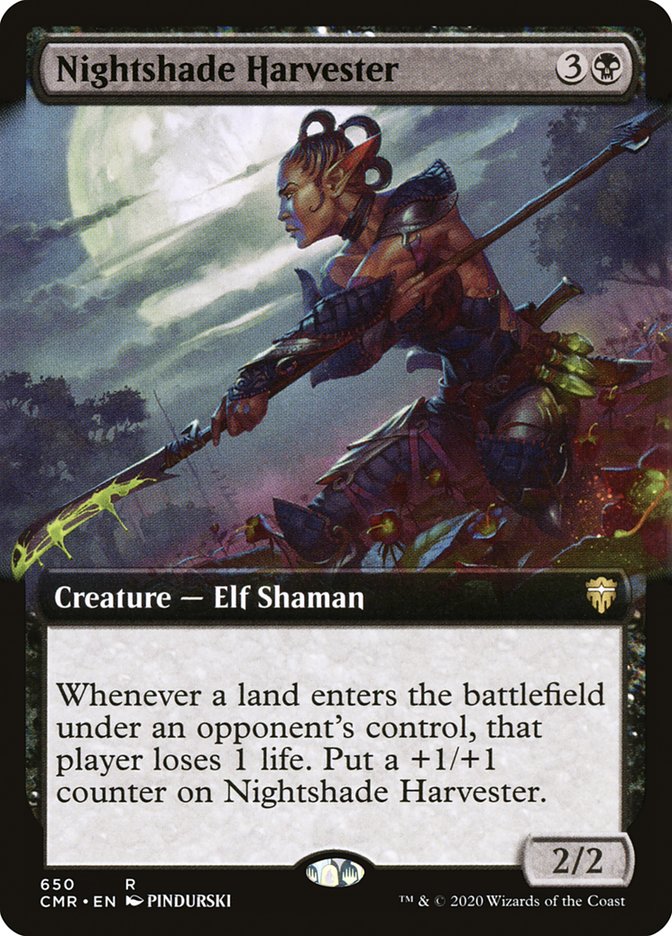 Nightshade Harvester (Extended Art) [Commander Legends] [Foil]