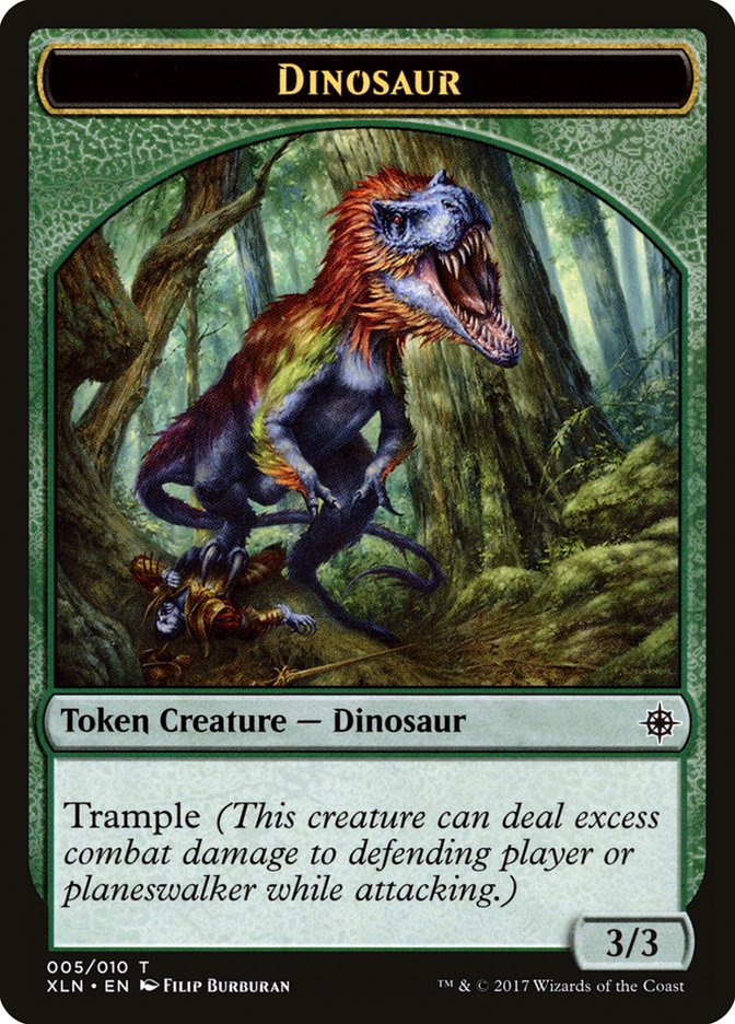 Dinosaur Token [Ixalan Tokens] [Foil]