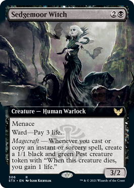 Sedgemoor Witch (Extended Art) [Strixhaven: School of Mages] [Foil]