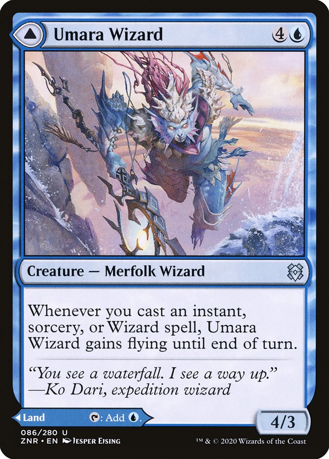 Umara Wizard // Umara Skyfalls [Zendikar Rising] [Foil]