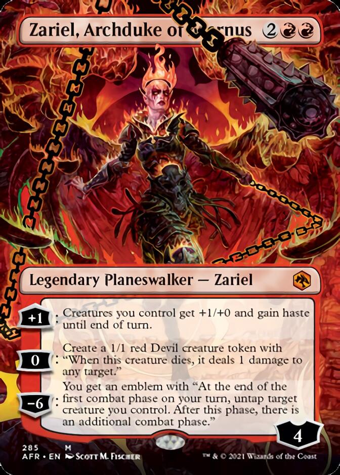 Zariel, Archduke of Avernus (Borderless) [Dungeons & Dragons: Adventures in the Forgotten Realms] [Foil]