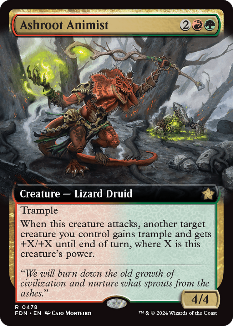 Ashroot Animist (Extended Art) [Foundations] [Foil]