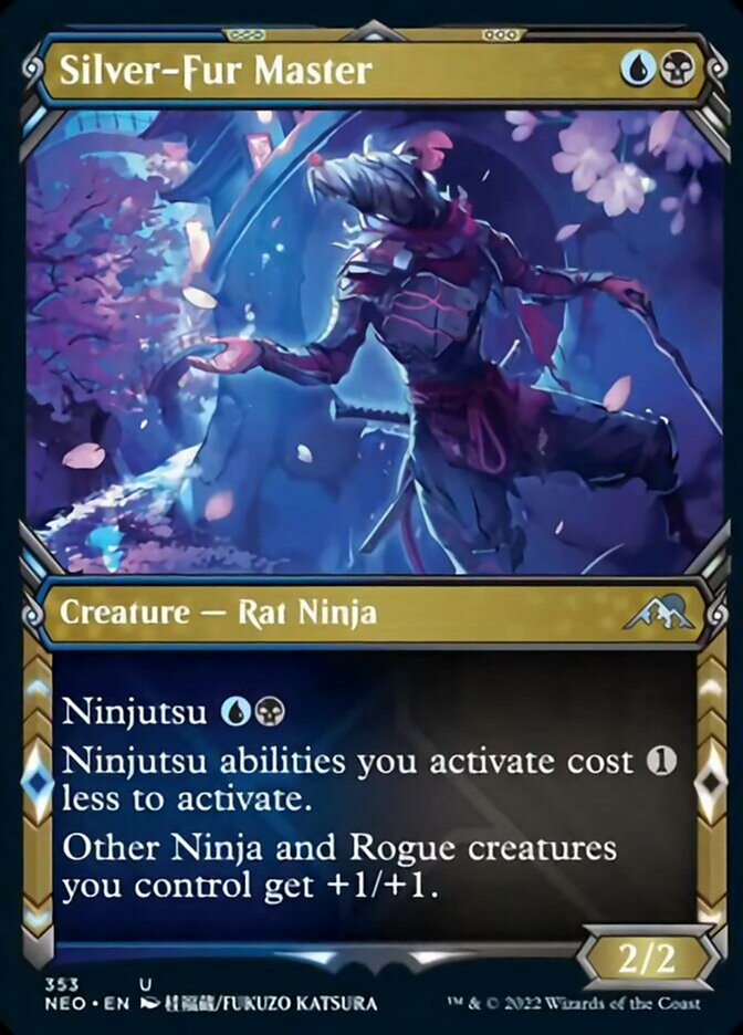Silver-Fur Master (Showcase Ninja) [Kamigawa: Neon Dynasty] [Foil]