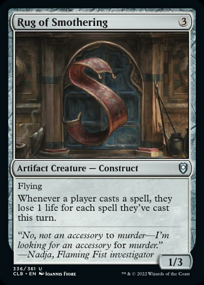 Rug of Smothering [Commander Legends: Battle for Baldur's Gate] [Foil]