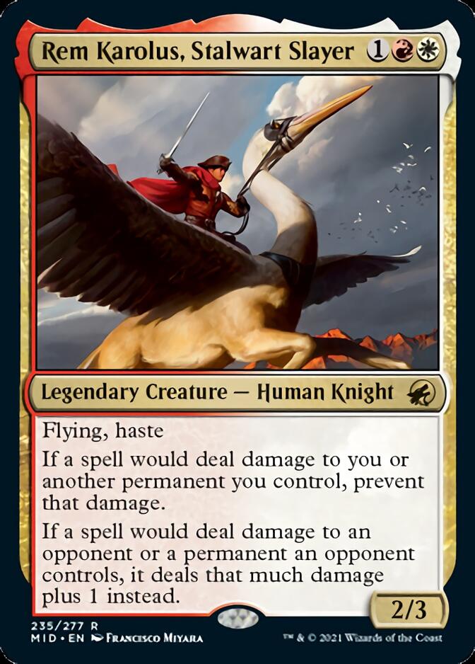 Rem Karolus, Stalwart Slayer [Innistrad: Midnight Hunt] [Foil]