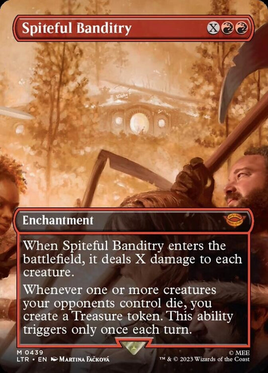 Spiteful Banditry (Borderless Alternate Art) [The Lord of the Rings: Tales of Middle-Earth] [Foil]