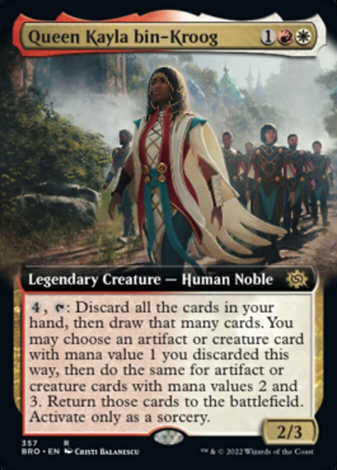 Queen Kayla bin-Kroog (Extended Art) [The Brothers' War] [Foil]
