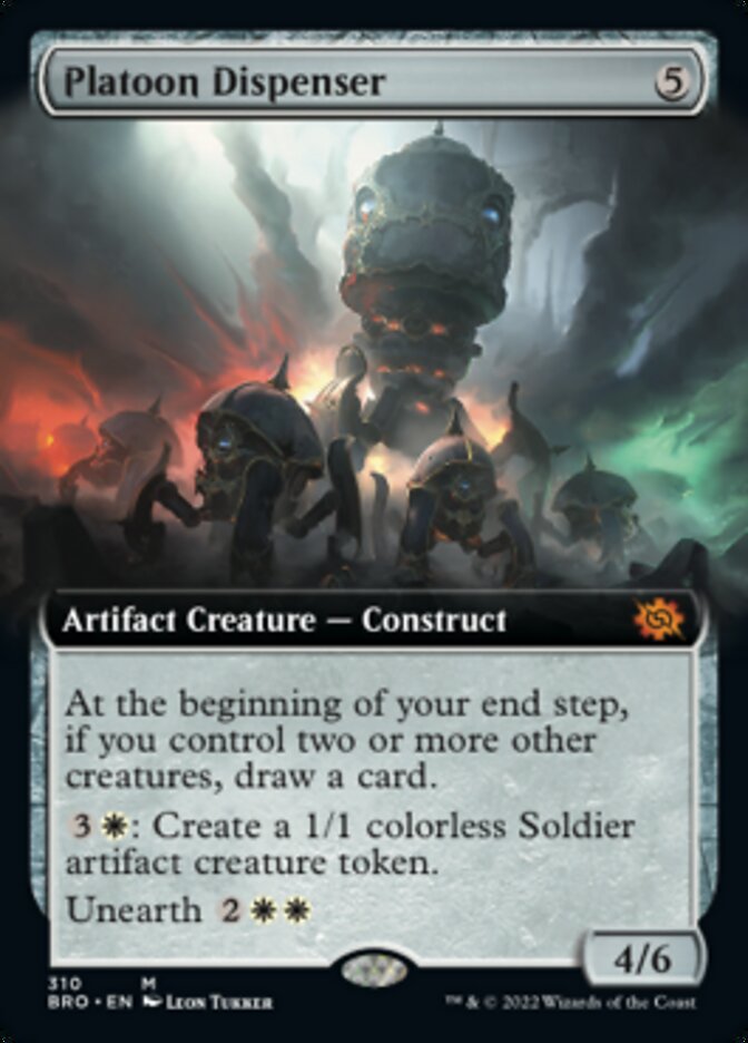 Platoon Dispenser (Extended Art) [The Brothers' War] [Foil]