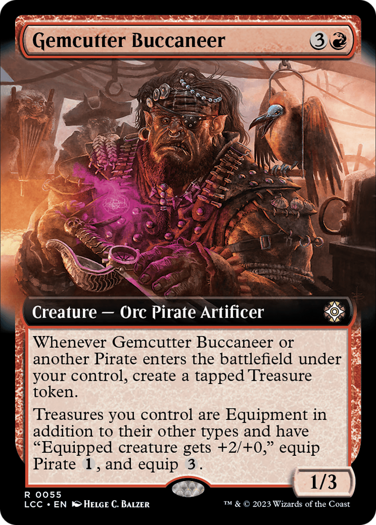 Gemcutter Buccaneer (Extended Art) [The Lost Caverns of Ixalan Commander] [Foil]