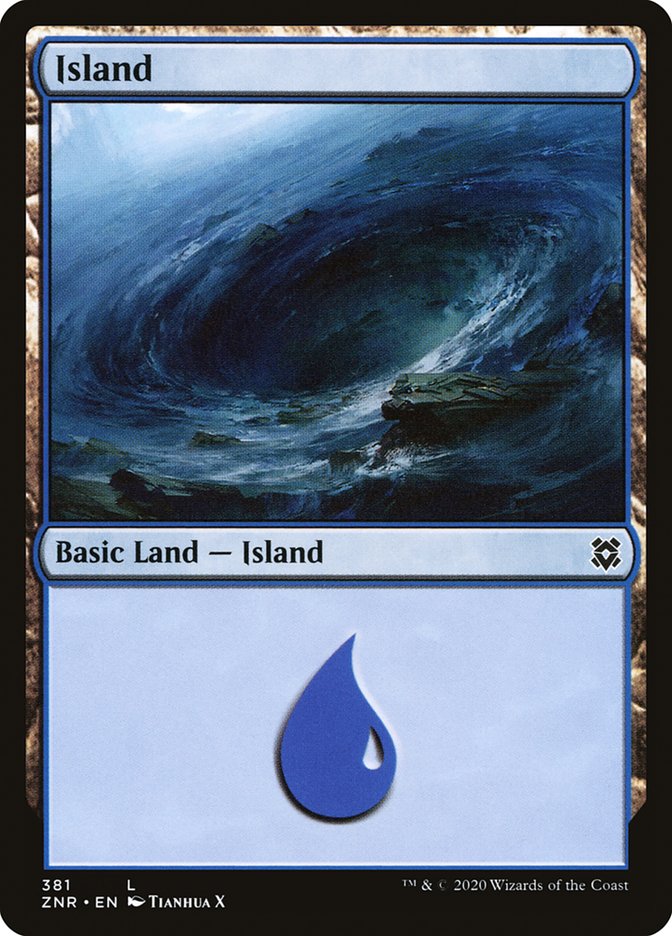 Island (381) [Zendikar Rising] [Foil]