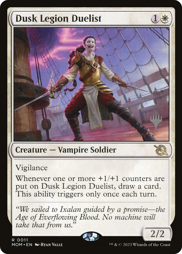 Dusk Legion Duelist (Promo Pack) [March of the Machine Promos] [Foil]