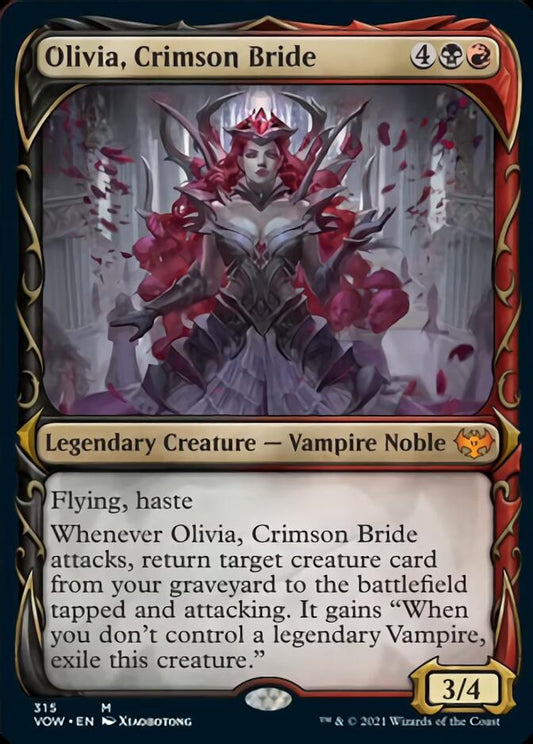 Olivia, Crimson Bride (Showcase Fang Frame) [Innistrad: Crimson Vow] [Foil]
