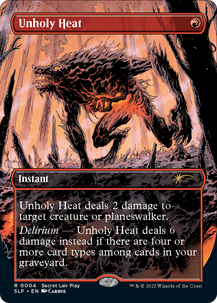 Unholy Heat (Borderless) [Secret Lair Showdown] [Foil]