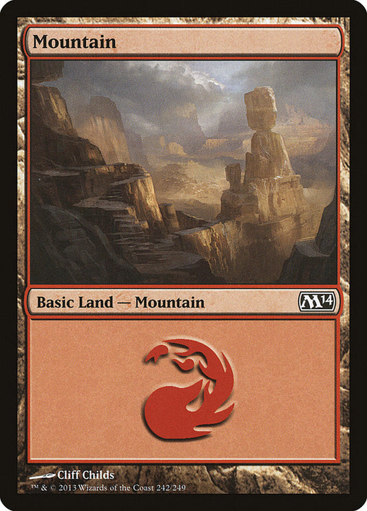 Mountain (242) [Core Set 2014] [Foil]