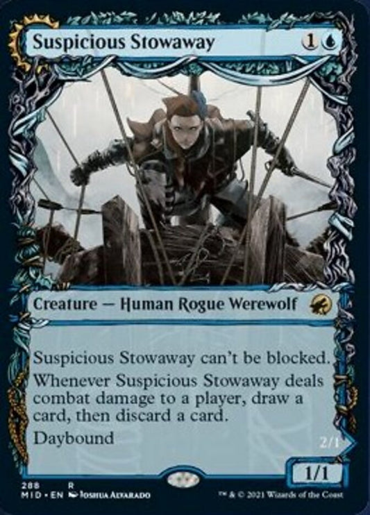 Suspicious Stowaway // Seafaring Werewolf (Showcase Equinox) [Innistrad: Midnight Hunt] [Foil]