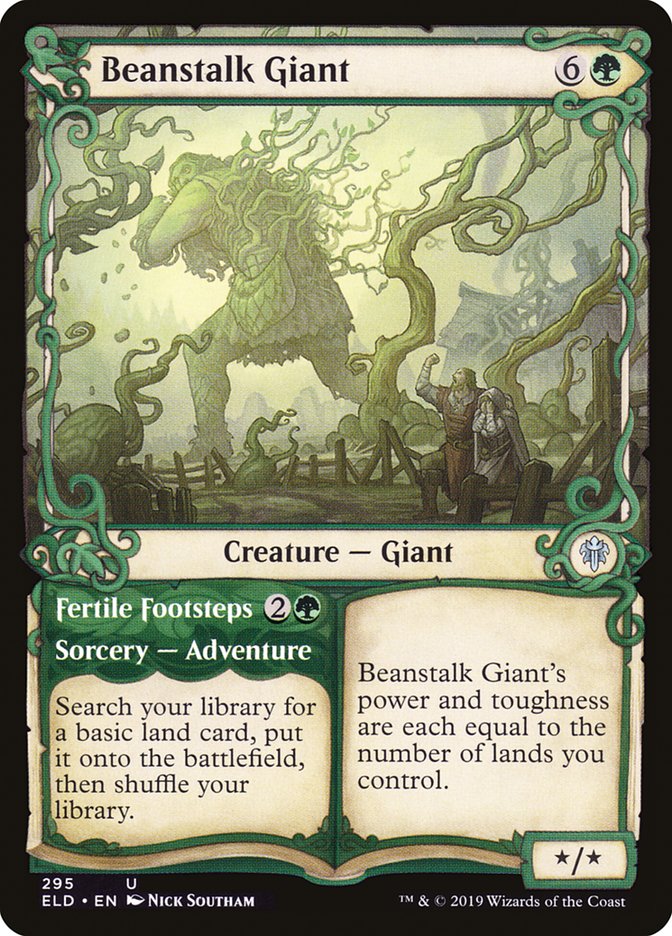 Beanstalk Giant // Fertile Footsteps (Showcase) [Throne of Eldraine] [Foil]