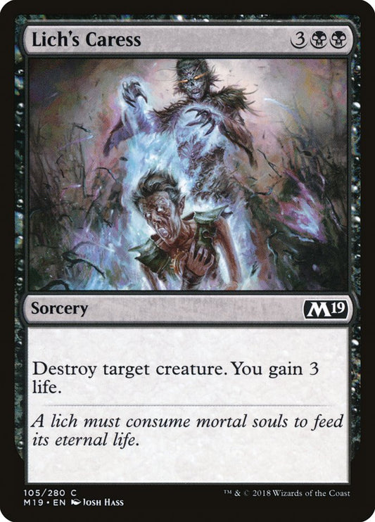 Lich's Caress [Core Set 2019] [Foil]