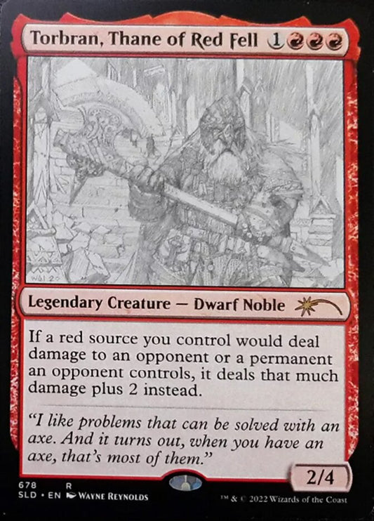 Torbran, Thane of Red Fell (Sketch) [Secret Lair Drop Promos] [Foil]