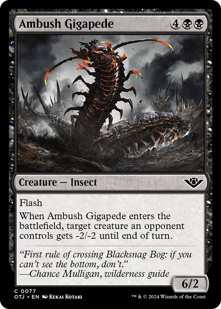 Ambush Gigapede [Outlaws of Thunder Junction] [Foil]