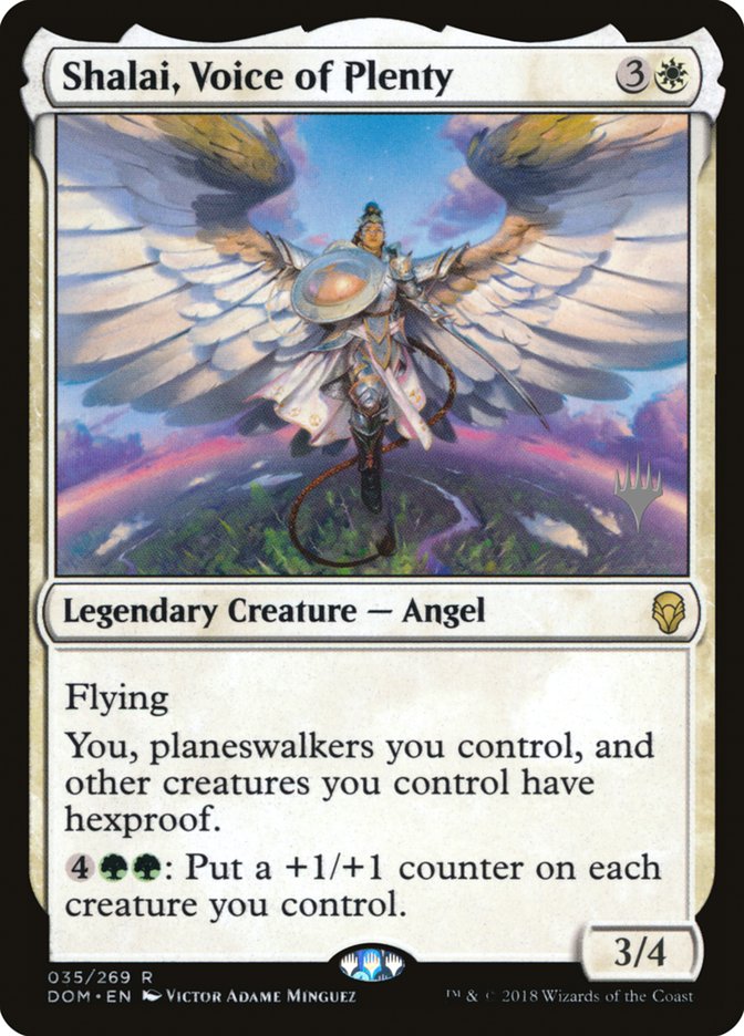Shalai, Voice of Plenty (Promo Pack) [Dominaria Promos] [Foil]