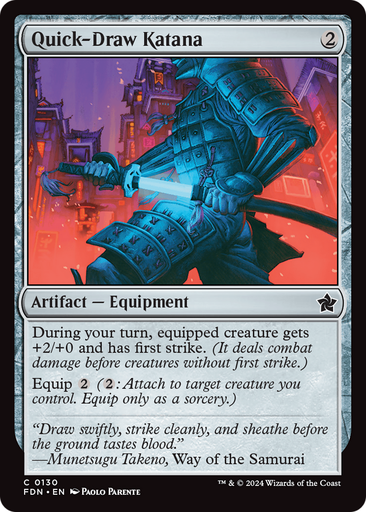 Quick-Draw Katana [Foundations] [Foil]
