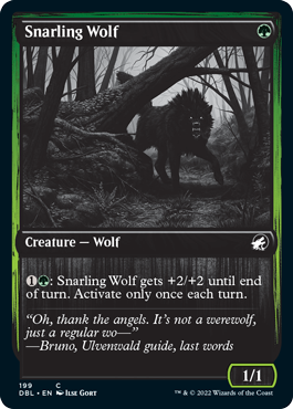 Snarling Wolf (199) [Innistrad: Double Feature] [Foil]