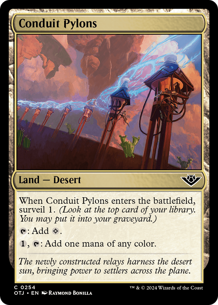 Conduit Pylons [Outlaws of Thunder Junction] [Foil]
