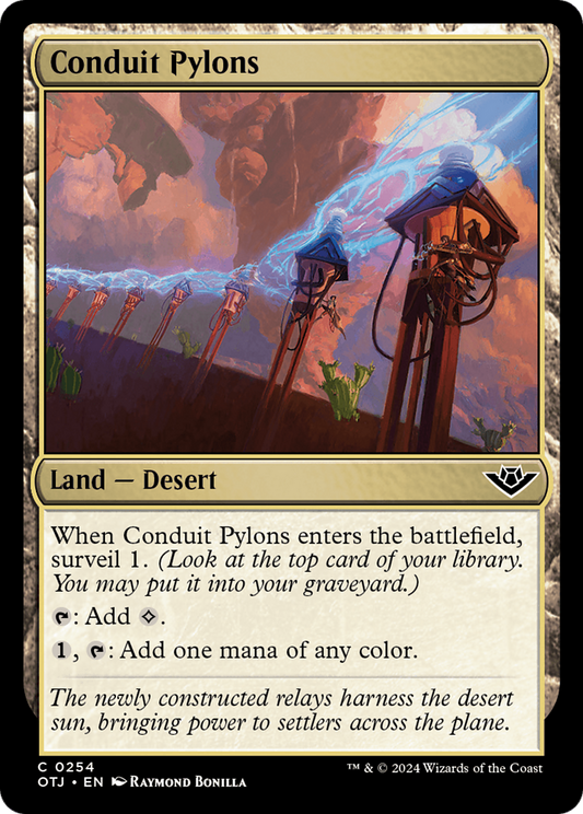 Conduit Pylons [Outlaws of Thunder Junction] [Foil]