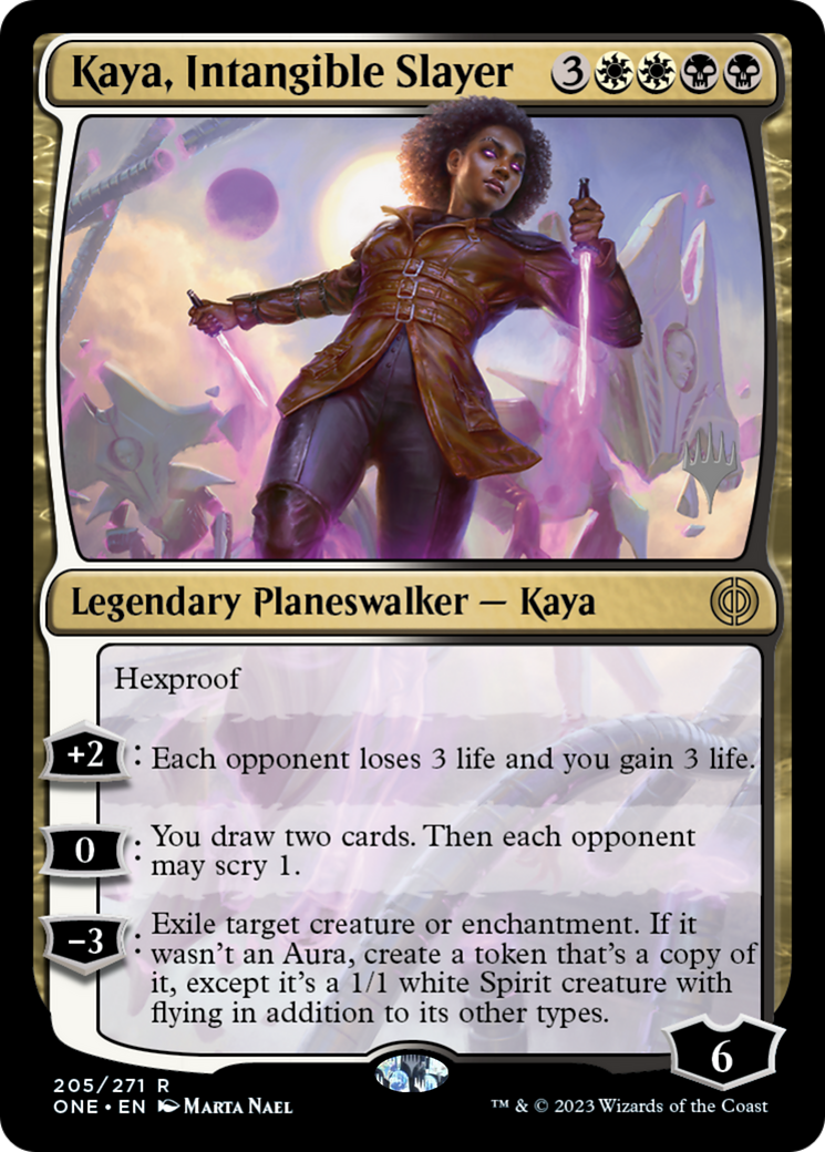 Kaya, Intangible Slayer (Promo Pack) [Phyrexia: All Will Be One Promos] [Foil]